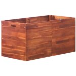 The living store lit surlev de jardin bois d'acacia 100x50x50 cm - jardinire en bois - pot de fleurs ...