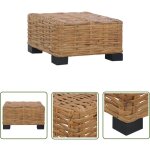 Hommoo - the living store table basse 47x47x28 cm rotin naturel - table basse - meuble de jardin - mobilier ...