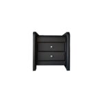 Homy france - chevet edgar simili cuir noir 48x48x50 cm