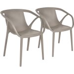 Ezpeleta - hop - lot de 2 fauteuils de jardin en polypropyl�ne renforc�