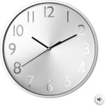 Horloge anae mtal argent d30cm atmosphera crateur d'intrieur