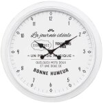 Horloge citation d60cm atmosphera crateur d'intrieur