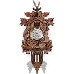 Horloge coucou en bois avec dcoration d'horloge murale pendule pour salon chambre caf restaurant hotel, ...
