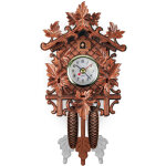 Horloge coucou en bois avec dcoration d'horloge murale pendule pour salon chambre caf restaurant hotel, ...