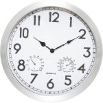 Horloge d'extrieur en aluminium argente de 40 cm de diamtre ? modle olga, livraison gratuite