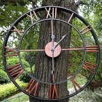 Horloge de jardin horloge murale de jardin en plein air grande horloge de jardin en chiffres romains ...