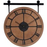 Horloge loris en bois & m�tal d60cm atmosphera cr�ateur d'int�rieur