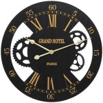 Horloge mécanique camillo d54cm noir - atmosphera créateur d'intérieur Horloge mécanique camillo d54cm noir - atmosphera créateur d'intérieur