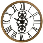 Horloge mécanique maelo en bois et métal d70cm - atmosphera créateur d'intérieur Horloge mécanique maelo en bois et métal d70cm - atmosphera créateur d'intérieur