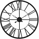 Horloge en métal - d 96 cm - noir - livraison gratuite Horloge en métal - d 96 cm - noir - livraison gratuite