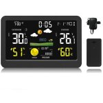 Horloge m�t�o � �cran couleur sans fil compteur de temp�rature et d'humidit� int�rieure et ext�rieure ...