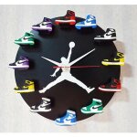 Horloge murale 3d modle de chaussure 3d meubles de bureau  domicile sports nba basket - ball basket ...