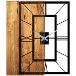 Wellhome - horloge murale décorative carrée en bois Wellhome - horloge murale décorative carrée en bois