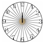 Horloge murale design  filaire  50cm noir