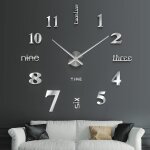 Horloge murale geante design moderne 60 - 120cm - pendule murale design moderne pour la chambre cuisine ...