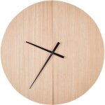 Beliani - horloge murale minimaliste ronde 60 cm en mdf bois clair  piles aa et crochets cabic