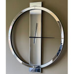 Shyfoy - horloge murale miroir acrylique - conception squelette en chiffres romains - verre + mdf mdf ...