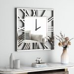 Shyfoy - horloge murale carrée en verre - grand format moderne - cadre minimaliste - décoration contemporaine ... Shyfoy - horloge murale carrée en verre - grand format moderne - cadre minimaliste - décoration contemporaine ...
