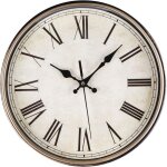 Horloge murale moderne silencieuse � quartz 30cm fonctionnant sur batterie avec chiffres romains, pendules ...