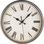 Horloge murale moderne silencieuse � quartz 30cm fonctionnant sur batterie avec chiffres romains, pendules ...