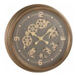 Paris prix - horloge murale rétro 'mécanisme' 52cm marron Paris prix - horloge murale rétro 'mécanisme' 52cm marron