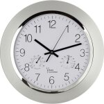 Eurotime - horloge murale sans fil avec thermo / hygromtre 56004