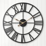 Horloge murale silencieuse, horloge vintage de ferme europ�enne avec chiffres romains, horloge d�corative ...
