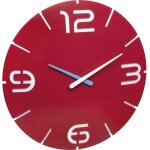 Horloge murale tfa dostmann 60. 3047. 05  quartz 35 cm x 3. 5 cm rouge