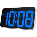 Horloge num�rique de 11 po avec d'�normes chiffres clairs de 4 po, support de table ou mural, r�veil ...