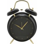 Home styling - horloge r�veil de style classique, avec embouts dor�s, m�tal, � 12 cm