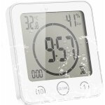 Horloge de salle de bain, alarme numérique lcd avec horloge de douche tactile étanche, humidité de la ... Horloge de salle de bain, alarme numérique lcd avec horloge de douche tactile étanche, humidité de la ...