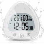 Horloge de salle de bain, lcd alarme numérique avec horloge de douche tactile étanche, minuteries étanche ... Horloge de salle de bain, lcd alarme numérique avec horloge de douche tactile étanche, minuteries étanche ...