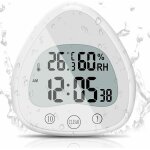 Horloge de salle de bain, lcd alarme numérique avec horloge de douche tactile étanche, minuteries étanche ... Horloge de salle de bain, lcd alarme numérique avec horloge de douche tactile étanche, minuteries étanche ...