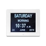 Horlogehorloge calendrier numrique one piece 8 pouces avec date et heure, horloge alzheimer pour parents, ...