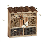 Htel  insectes en bois  suspendre abri abeille refuge papillon grillage hxlxp: 31 x 30, 5 x 9, 5 cm, ...