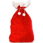 Hotte de p�re no�l - 1 grand sac cadeau de noel rouge en velour sacs cadeaux rouge et blanc deguisement ...