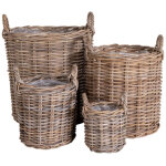 House nordic - lot de 4 paniers en rotin - naturel - caor