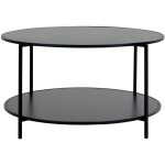 House nordic - table basse ronde 80x45 cm en m�tal noir - vitea