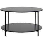 House nordic - table basse ronde 80x45 cm en m�tal noir - vitea