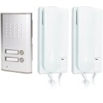 Kit interphone exterieur duplex avec bouton d'ouverture de portail