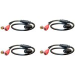 Mini microphone externe pour camra de vidosurveillance dvr moniteur audio 4 pices