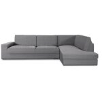 Toscohome - housse de canap d'angle 350 - 500 cm droite couleur gris - jaz