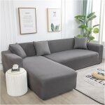 Housse de canap� d'angle en forme de l avec housse �lastique pour canap� 1 / 2 / 3 / 4 places ?le canap� ...