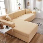 Housse de canap d'angle en forme de l avec housse lastique pour canap 1 / 2 / 3 / 4 places ?le canap ...