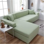 Housse de canap d'angle en forme de l avec housse lastique pour canap 1 / 2 / 3 / 4 places (le canap ...