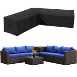 Housse canap d'angle jardin impermable 210d oxford anti - poussire housse pour meubles de jardin forme ...