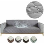 Housse de canap impermable revtement de canap protege canape avec accoudoirs (gris, 2 places)