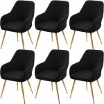 Housse de chaise avc accoudoir de salle � manger, 8 pcs couverture de fauteuil extensible et lavable, ...