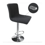 Housse de chaise de bar 2 pi�ces, housse de chaise noir convient � la plupart des chaises normales housse ...