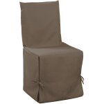 Douceur d'intrieur - housse de chaise essentiel uni taupe